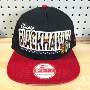 Chicago Blackhawks NHL Hockey New Era A-Frame 9FIFTY SnapBack Tribal Hat M/L Cap